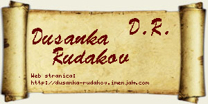 Dušanka Rudakov vizit kartica